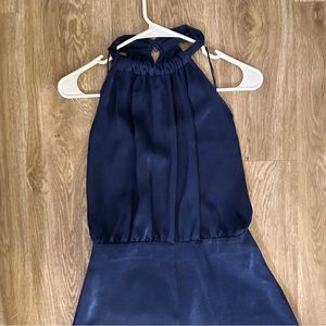 Zara halter neck open back jumpsuit